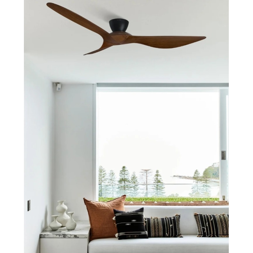 Lucci Air 514032 - Stropni ventilator KOTARA premer 137 cm rjav/črn + daljinski upravljalnik