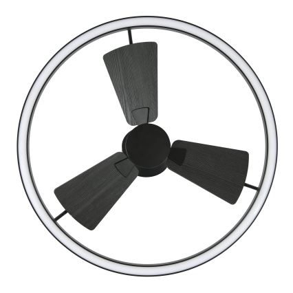 Lucci Air 516124 - LED Zatemnitveni stropni ventilator CESSNA LED/36W/230V 3000/4000/5000K črna + Daljinski upravljalnik