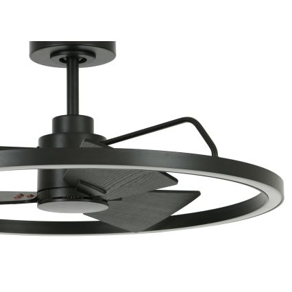 Lucci Air 516124 - LED Zatemnitveni stropni ventilator CESSNA LED/36W/230V 3000/4000/5000K črna + Daljinski upravljalnik