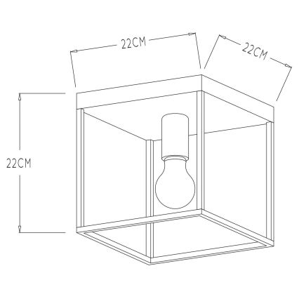 Lucide 00124/01/30 - Stropna svetilka RUBEN 1xE27/40W/230V
