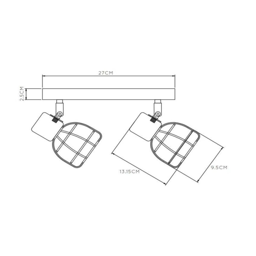 Lucide 00929/02/30 - Reflektor FILOX 2xE14/40W/230V