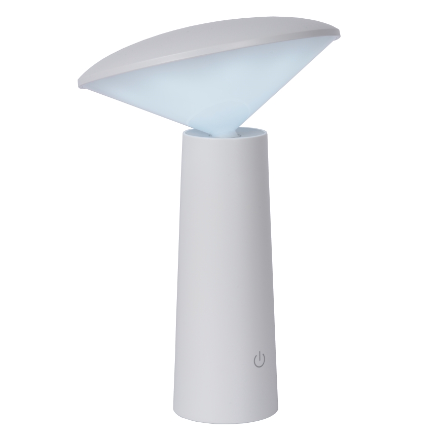 Lucide 02807/04/31 - LED Zatemnitvena zunanja svetilka na dotik JIVE LED/3W/3,7V USB 3000/4750/6500K IP44 1200 mAh bela