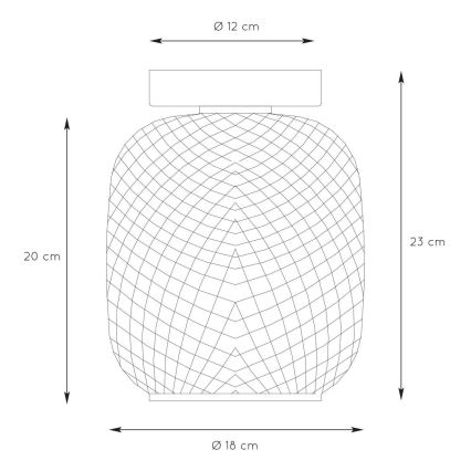 Lucide 03133/01/02 - Stropna svetilka AGATHA 1xE27/40W/230V