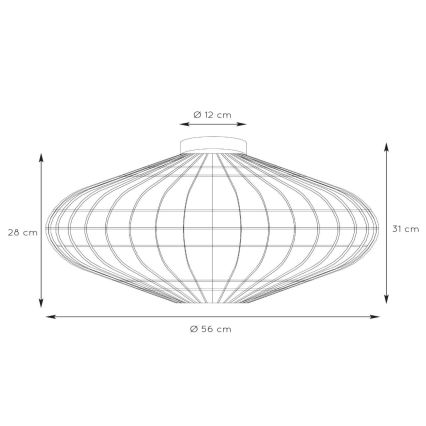Lucide 03135/56/72 - Stropna svetilka MAGALI 1xE27/40W/230V pr. 56 cm bež