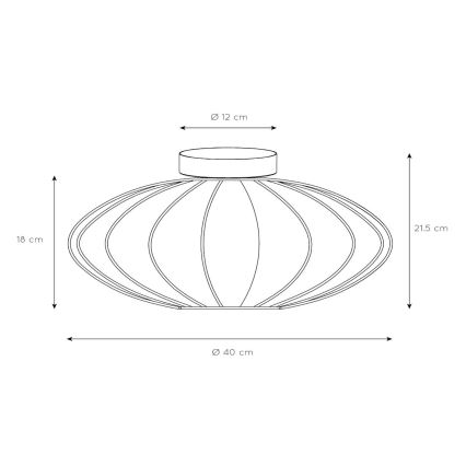 Lucide 03147/40/38 - Stropna svetilka CORINA 1xE27/40W/230V pr. 40 cm krem barva