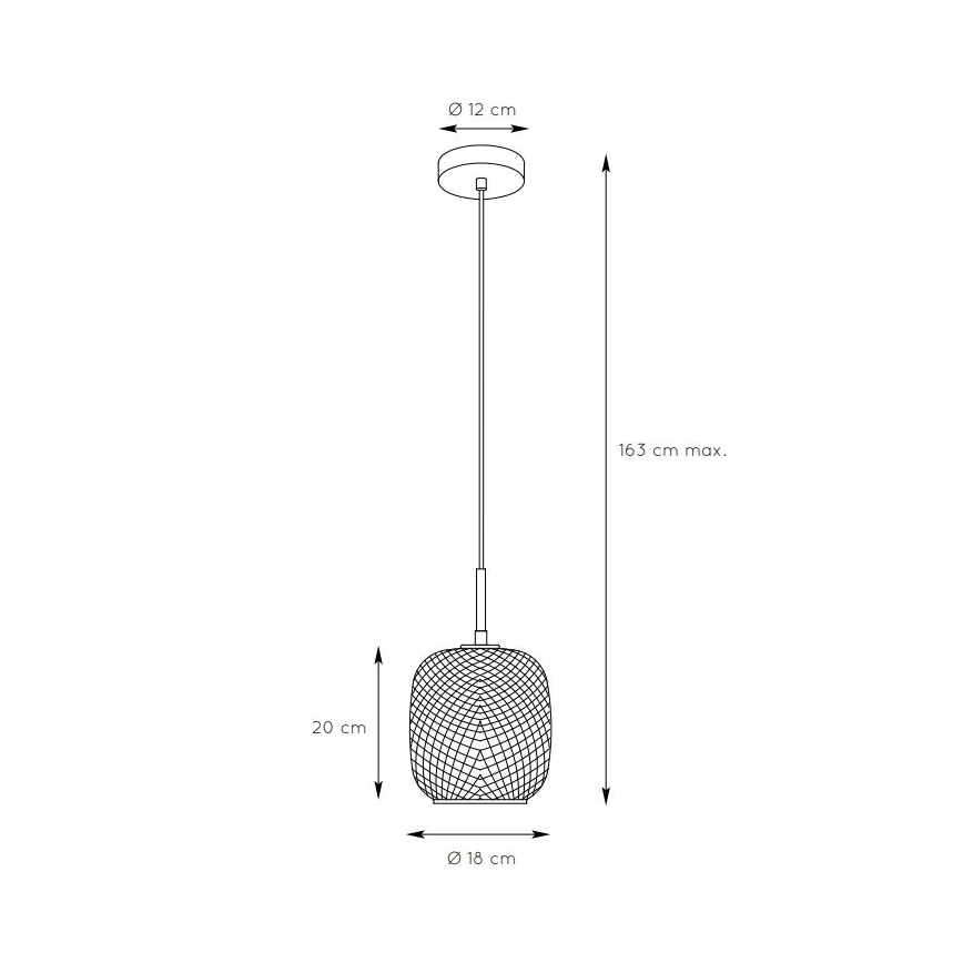 Lucide 03433/01/02 - Lestenec na vrvici AGATHA 1xE27/40W/230V
