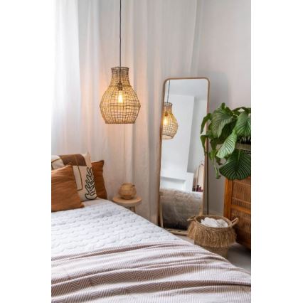 Lucide 03438/35/72 - Lestenec na vrvici ALBAN 1xE27/40W/230V bež