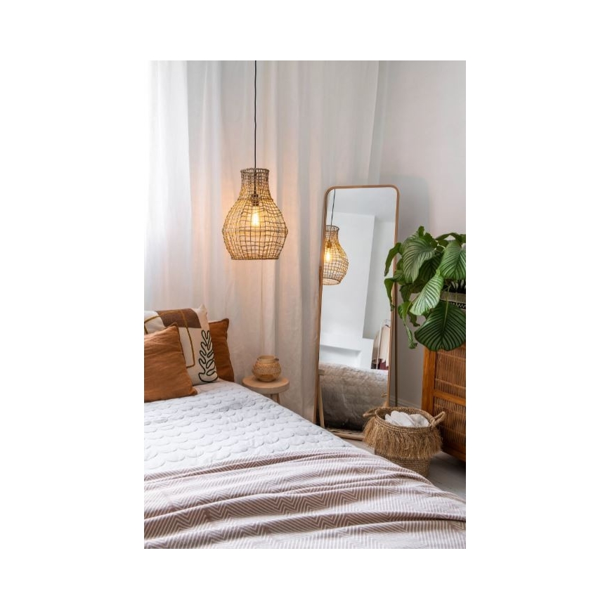 Lucide 03438/35/72 - Lestenec na vrvici ALBAN 1xE27/40W/230V bež