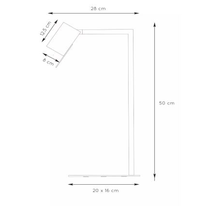 Lucide 03525/01/30 - Namizna svetilka LESLEY 1xGU10/35W/230V