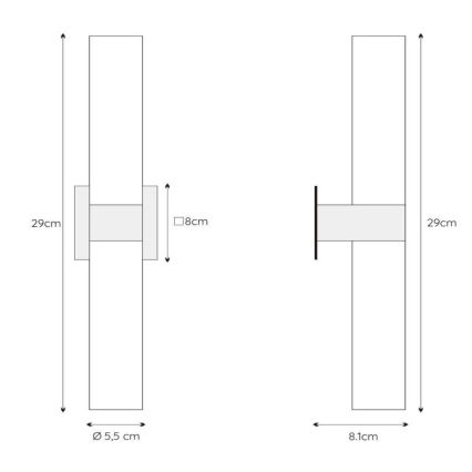 Lucide 04202/02/30 - Kopalniška stenska svetilka JESSE 2xG9/33W/230V IP44