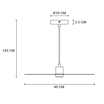 Lucide 05431/01/02 - Lestenec na vrvici OLENNA 1xE27/40W/230V