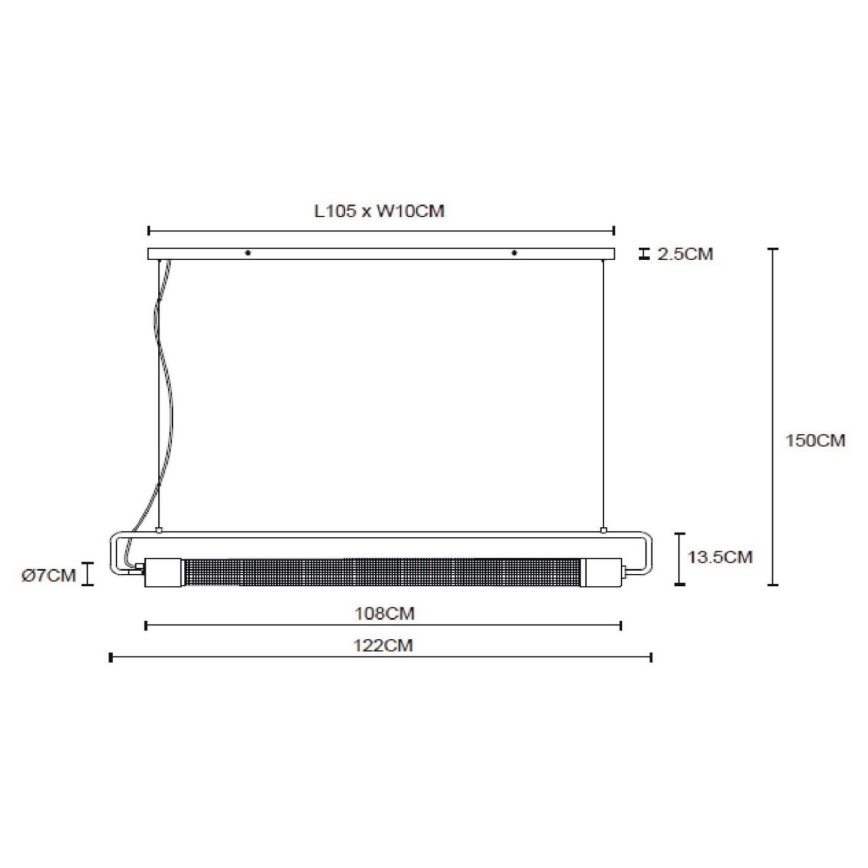 Lucide 05433/02/30 - Lestenec na vrvici CALIXT 2xE27/10W/230V