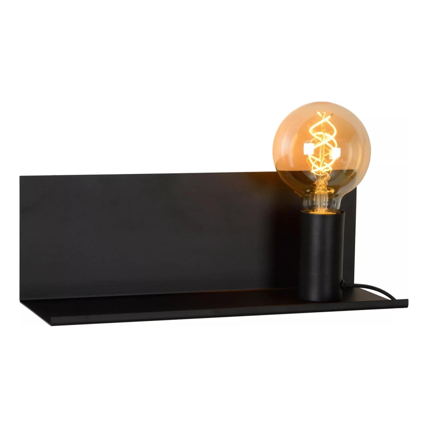 Lucide 06218/01/30 - Stenska svetilka SEBO 1xE27/40W/230V črna