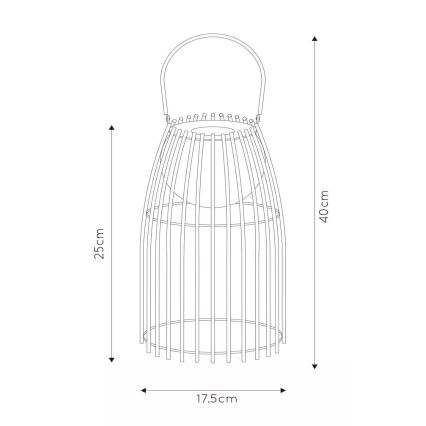 Lucide 06801/01/97 - LED Zatemnitvena svetilka na dotik FJARA LED/0,3W/3,7V USB IP44 680 mAh