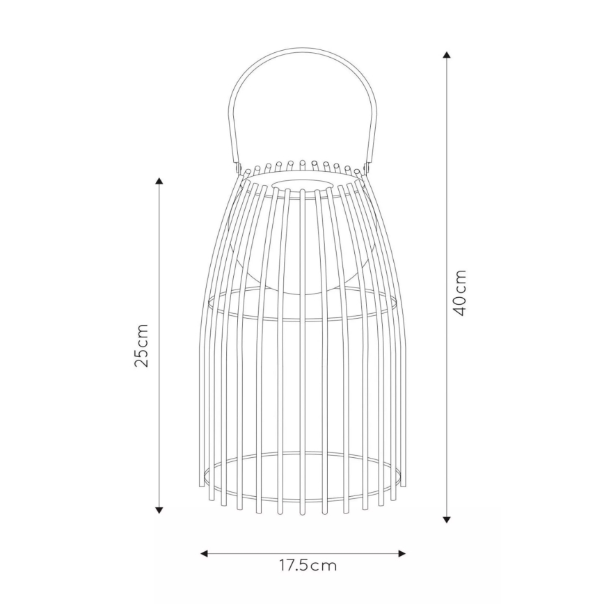 Lucide 06801/01/97 - LED Zatemnitvena svetilka na dotik FJARA LED/0,3W/3,7V USB IP44 680 mAh