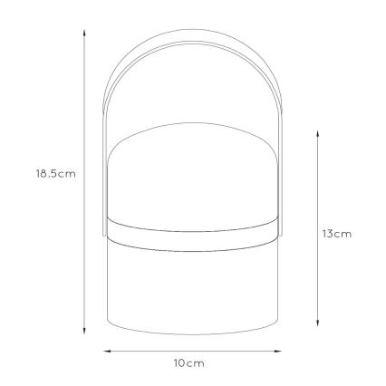 Lucide 06802/01/43 - LED Zunanja zatemnitvena svetilka LITTLE JOE LED/0,3W/3,7V USB IP44 680 mAh oranžna