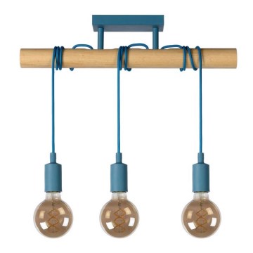 Lucide 08127/03/35 - Lestenec na vrvici PAULIEN 3xE27/60W/230V