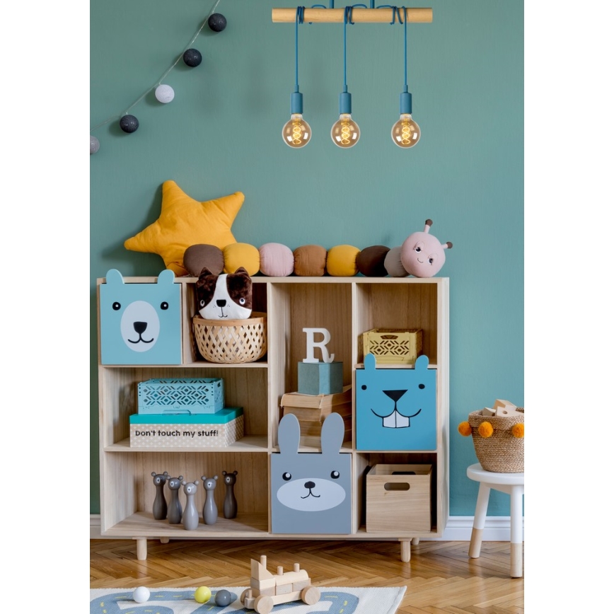 Lucide 08127/03/35 - Lestenec na vrvici PAULIEN 3xE27/60W/230V