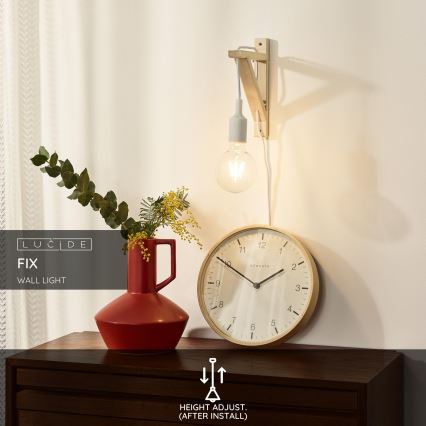 Lucide 08208/01/31 - Stenska svetilka FIX WALL 1xE27/60W/230V bela