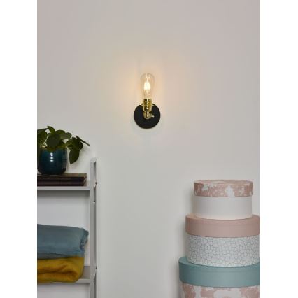 Lucide 08223/01/01 - LED stenska svetilka RETRO 1xE27/5W/230V medenina