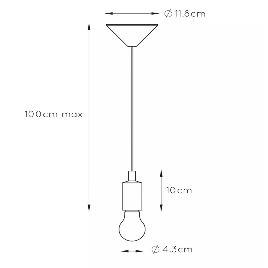 Lucide 08408/01/30 - Napajalni kabel FIX 1xE27/60W/230V