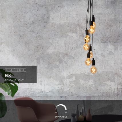 Lucide 08408/07/30 - Lestenec na vrvici FIX MULTIPLE 7xE27/60W/230V