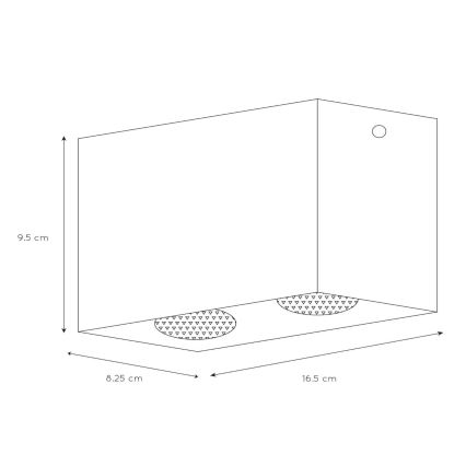 Lucide 09101/02/30 - Reflektor BODI 2xGU10/50W/230V