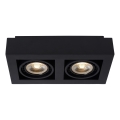 Lucide 09120/24/30 – LED Zatemnitveni reflektor ZEFIX 2×GU10/12W/230V črn