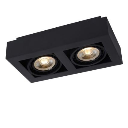 Lucide 09120/24/30 – LED Zatemnitveni reflektor ZEFIX 2×GU10/12W/230V črn