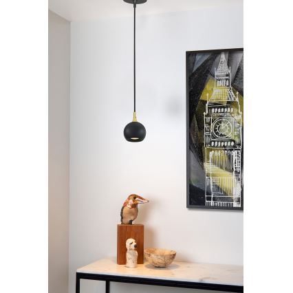 Lucide 09434/01/30 - Lestenec na vrvici FAVORI 1xGU10/5W/230V črn