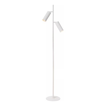 Lucide 09739/02/31 - Stoječa svetilka CLUBS 2xGU10/40W/230V bela