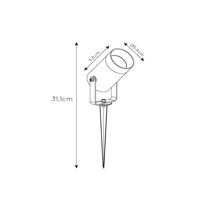 Lucide 09832/01/30 - Zunanji reflektor TAYLOR 1xGU10/50W/230V IP65