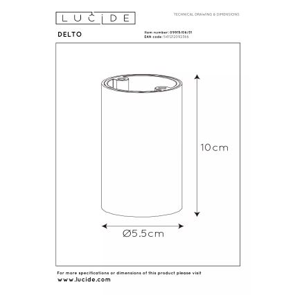 Lucide 09915/06/31 - LED Zatemnitveni reflektor DELTO 1xGU10/5W/230V bela