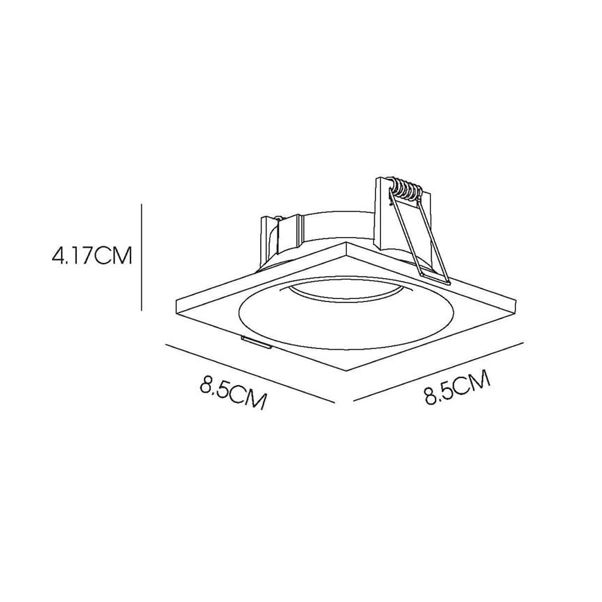 Lucide 09924/01/30 - Kopalniška vgradna svetilka ZIVA 1xGU10/50W/230V IP44