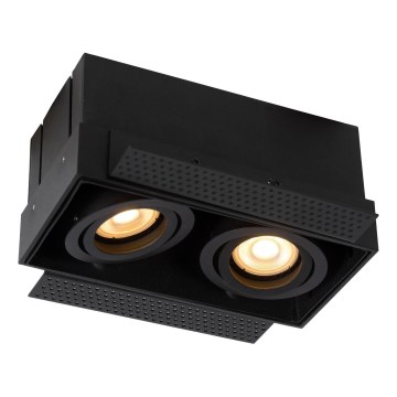 Lucide 09925/02/30 - Vgradna svetilka TRIMLESS 2xGU10/50W/230V črna