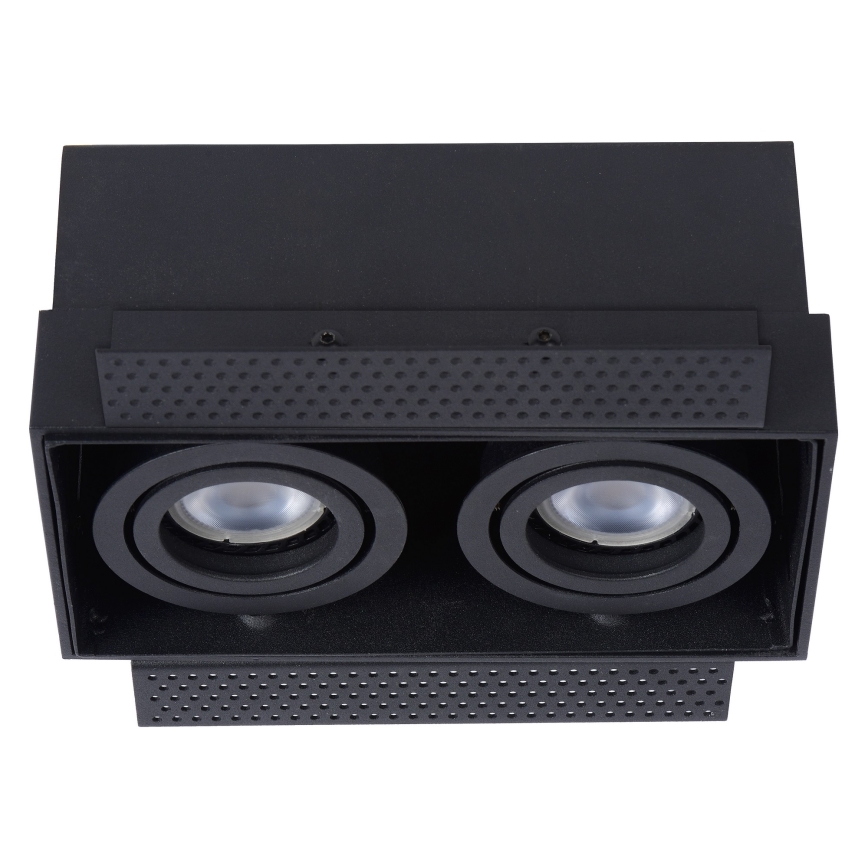 Lucide 09925/02/30 - Vgradna svetilka TRIMLESS 2xGU10/50W/230V črna