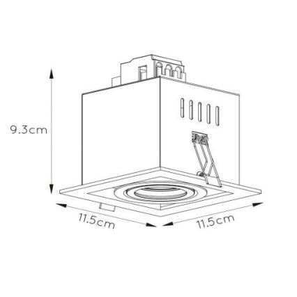 Lucide 09926/01/30 - Vgradna svetilka CHIMNEY 1xGU10/50W/230V