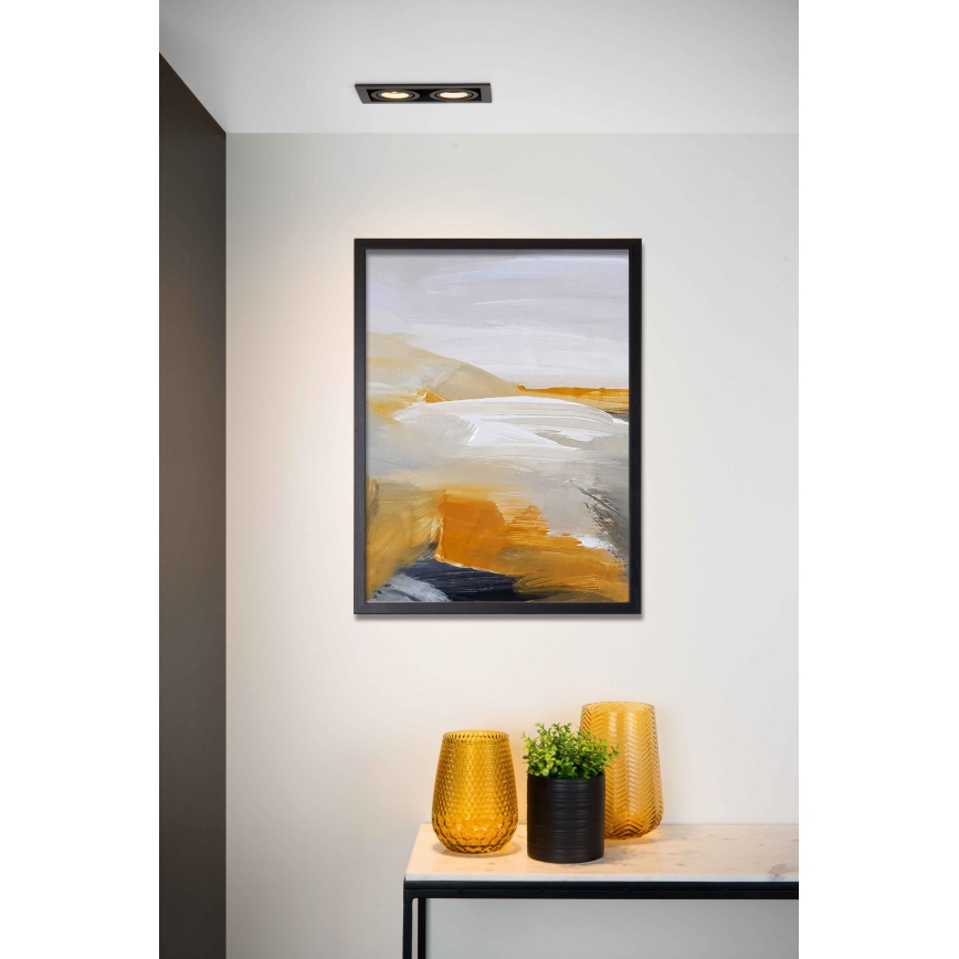 Lucide 09926/02/30 - Vgradna svetilka CHIMNEY 2xGU10/50W/230V črna