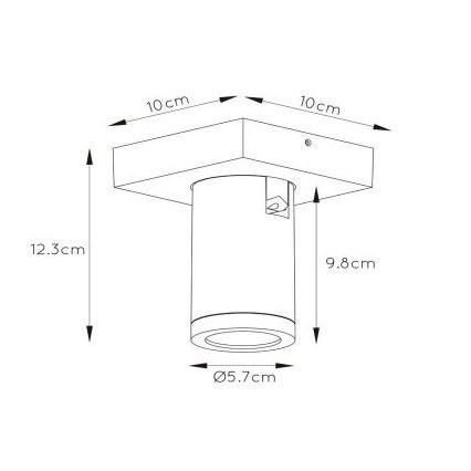 Lucide 09930/05/31 - LED Zatemnitveni reflektor TAYLOR 1xGU10/5W/230V IP44