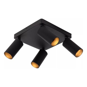 Lucide 09939/14/30 - Smerna stropna svetilka CLUBS 4xGU10/40W/230V črna