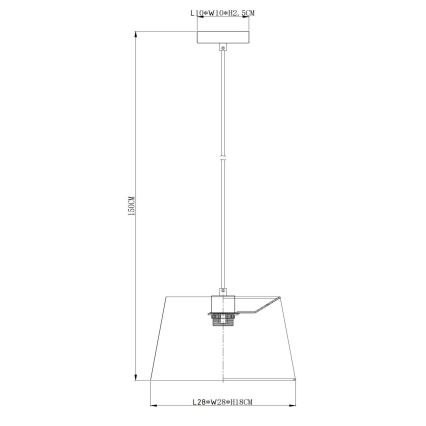 Lucide 10416/01/38 - Lestenec na vrvici WOOLLY 1xE27/60W/230V krem barva