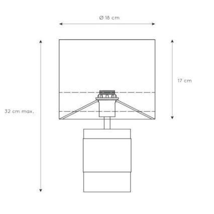 Lucide 10500/81/43 - Namizna svetilka EXTRAVAGANZA FRIZZLE 1xE14/40W/230V rjava