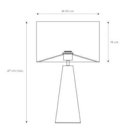 Lucide 10501/81/30 - Namizna svetilka VELVET 1xE27/40W/230V