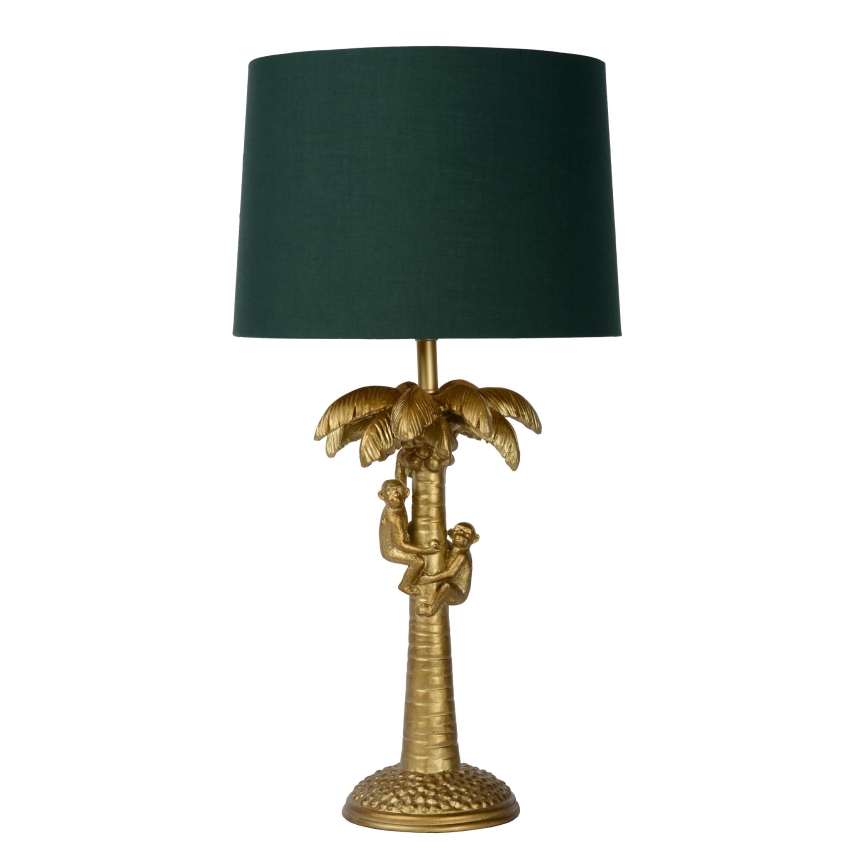 Lucide 10505/81/02 - Namizna svetilka COCONUT 1xE27/60W/230V zlata/zelena