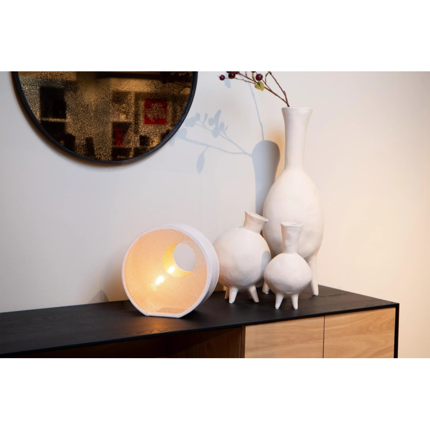 Lucide 10517/01/38 - Namizna svetilka LOXIA 1xE14/40W/230V bela