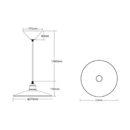 Lucide 11400/08/36 - LED Zatemnitveni lestenec na vrvici 1xE27/7W/230V