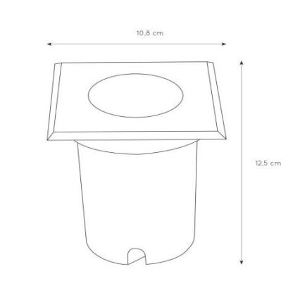 Lucide 11800/01/12 - Zunanja vgradna svetilka BILTIN 1xGU10/35W/230V IP67