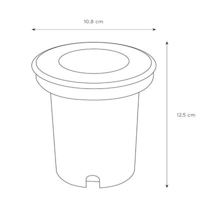 Lucide 11801/01/30 - Zunanja vgradna svetilka BILTIN 1xGU10/35W/230V IP67 črna