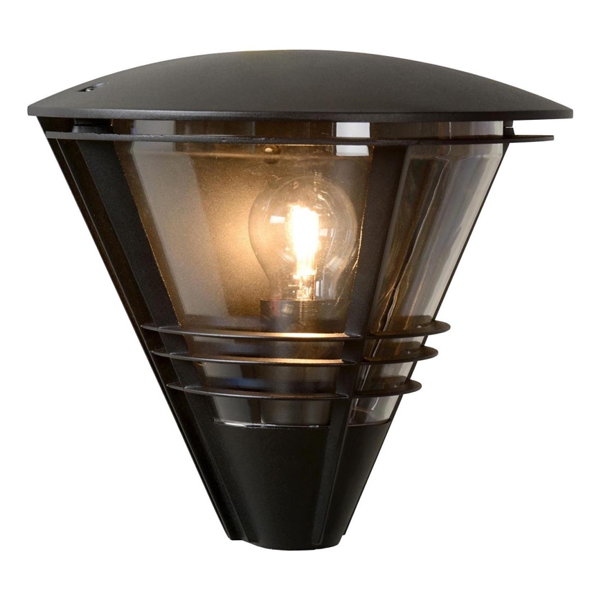 Lucide 11812/01/30 - Zunanja stenska svetilka LIVIA 1xE27/60W/230V črna IP44