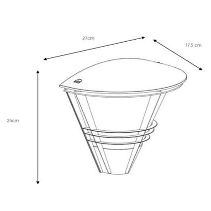 Lucide 11812/01/30 - Zunanja stenska svetilka LIVIA 1xE27/60W/230V črna IP44